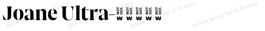 Joane Ultra字体转换